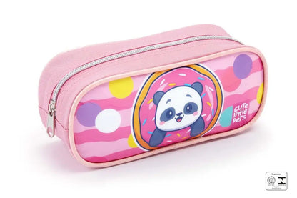 Kit Mochila escolar Rodinha Infantil Feminina panda lancheira estoje Sem Alça Costa