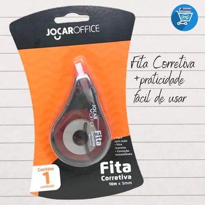 Fita Corretiva Equipamento Escolar Fácil Aplicação Papelaria Artigo Escolar Branco Recurso Corr