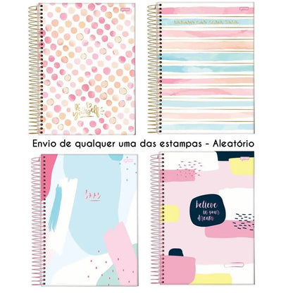 Kit Papelaria Tons de Rosa Cor Rosa Escolar Neon Pastel