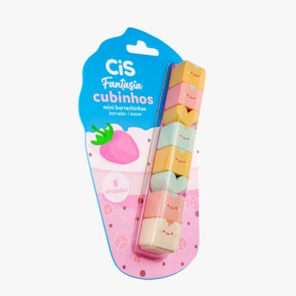 Kit 2 Blisters Mini Cubos de Borracha Fantasia C/8-Cis